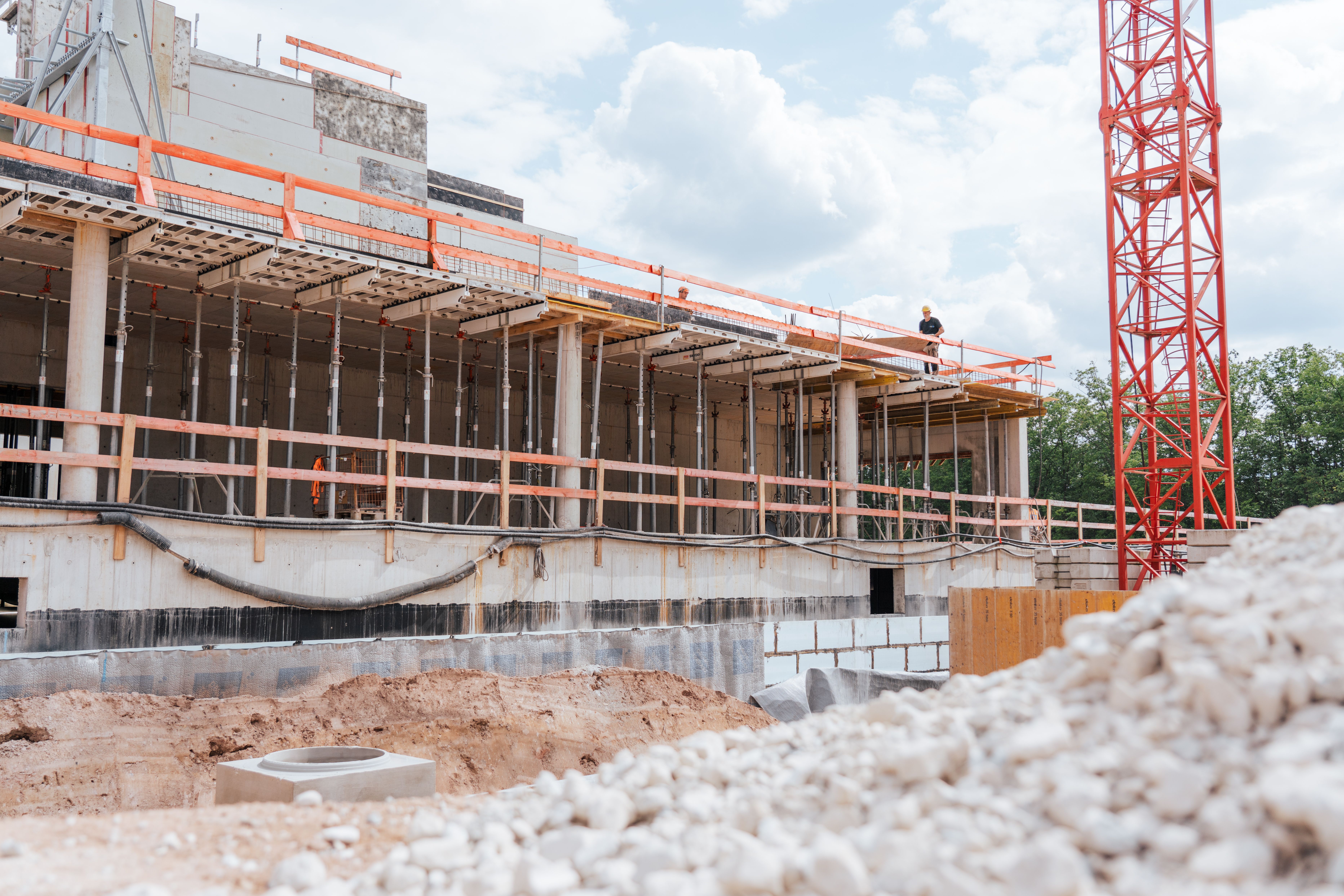 Neubau Kinderklinikum Nürnberg: Rohbau-Baustelle von außen